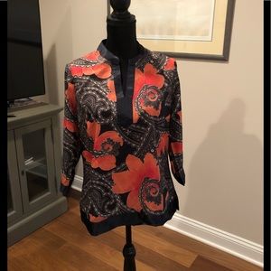 100% silk top, so classy and sophisticated.